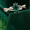 Eternal Embrace Marquise Cut Emerald Engagement Ring with Diamond Split Shank (6)