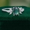 Gold Engagement Ring Featuring Oval Cut Green Blue Sapphire (2)