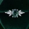 Gold Engagement Ring Featuring Oval Cut Green Blue Sapphire (3)