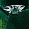 Gold Engagement Ring Featuring Oval Cut Green Blue Sapphire (5)