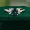 Green Blue Sapphire Engagement Ring in Oval Cut Design (2)