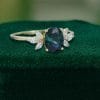 Green Blue Sapphire Engagement Ring in Oval Cut Design (3)