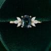 Green Blue Sapphire Engagement Ring in Oval Cut Design (4)