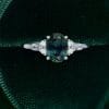 Green Blue Sapphire Engagement Ring with Moonstone Highlights (4)