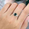 Green Blue Sapphire Engagement Ring with Moonstone Highlights.0