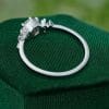 Half Carat Round Gray Moissanite Snowdrift Cluster Engagement Ring – Flip & Petite Design (4)