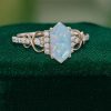 Infinity Embrace Hexagon Cut Lab Opal Promise Ring (4)