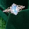 Infinity Pavé Marquise Cut Moonstone Engagement Ring in Sterling Elegance (6)