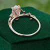 LeafLace Hexagonal Pink Opal Promise Ring with Moonstone & Amethyst Accents (5)