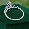 LeafLace Nature-Inspired Kite Cut Black Rutilated Quartz Ring with Moonstone Accents (5)