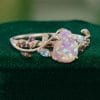 LeafLace Pear Cut Pink Opal Promise Ring with Moonstone & Amethyst Accents (3)
