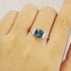 London Blue Topaz Cushion Cut Engagement Ring – White Gold (1)