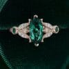Marquise Cut Emerald Tulip-Inspired Floral Engagement Ring (4)