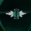 Marquise Cut Lab Grown Emerald Ring – White Gold Setting (4)
