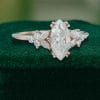 Marquise Cut Moissanite Engagement Ring with Double Claw Blossom Accent (3)