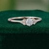 Minimalist ⅓ Carat Round Cut Moissanite Promise Ring (3)