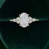 Modern Elongated Oval Moissanite Ring with Timeless Side Stone Detailing (3)