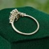Modern Elongated Oval Moissanite Ring with Timeless Side Stone Detailing (4)