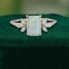 Modern Emerald Cut Lab Opal Engagement Ring – Elegant Gift for Anniversary (1)