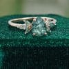 Nature-Inspired Teardrop Moss Agate Promise Ring with Marquise Details (3)