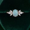 Opal Center Stone Ring with Moissanite Wing Accents – Gift for Her (4)