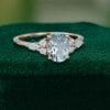 Oval Cut Aquamarine Engagement Ring with Classic Moissanite Design (3)