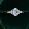 Oval Cut Aquamarine Engagement Ring with Classic Moissanite Design (4)
