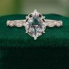 Oval Cut Black Rutilated Quartz Victorian Style Engagement Ring (2)
