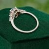 Oval Cut Grey Moissanite Engagement Ring In 14K Rose Gold (4)
