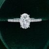 Oval Cut Moissanite Engagement Ring with Hidden Halo and Half Pavé Band (5)