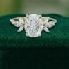 Oval Cut Moissanite Ring in Yellow Gold (2)