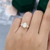Oval Cut Moissanite Ring in Yellow Gold.0