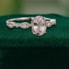 Oval Cut Morganite Beaded Engagement Ring – Unique Bridal Design (3)