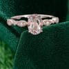 Oval Cut Morganite Beaded Engagement Ring – Unique Bridal Design (6)