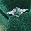 Oval Cut Moss Agate Promise Ring for Women with Elegant Side Stones (4)