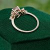 Oval Cut Pink Morganite Petal Cluster Engagement Ring (5)