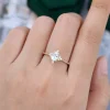 Oval Cut White Sapphire Engagement Ring with Milgrain Beaded Band (1)