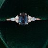 Pear Cut Alexandrite and Moonstone Dual Gemstone Engagement Ring in Rose Gold (4)