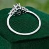 Pear Cut Gray Moissanite Cluster Engagement Ring (4)