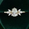 Pear Shaped Green Amethyst Engagement Ring in Yellow Gold (4)