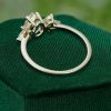 Pear Shaped Green Amethyst Engagement Ring in Yellow Gold (5)