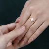 Pear Shaped Opal Engagement Ring with Dazzling Moissanite Cluster Accents.0
