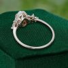 Pear Shaped Opal Engagement Ring – Moissanite Blossom Setting (4)