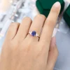 Pure Serenity Oval Cut Lab Sapphire Engagement Ring in Rose Gold Elegance.0