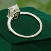 Radiant Cut Moissanite Pavé Engagement Ring in Yellow Gold (4)
