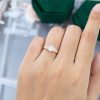 Radiant Geometry 1CT Hexagon Moissanite Ring in Yellow Gold (2)