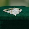 Radiant Geometry 1CT Hexagon Moissanite Ring in Yellow Gold (4)