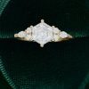 Radiant Geometry 1CT Hexagon Moissanite Ring in Yellow Gold (5)