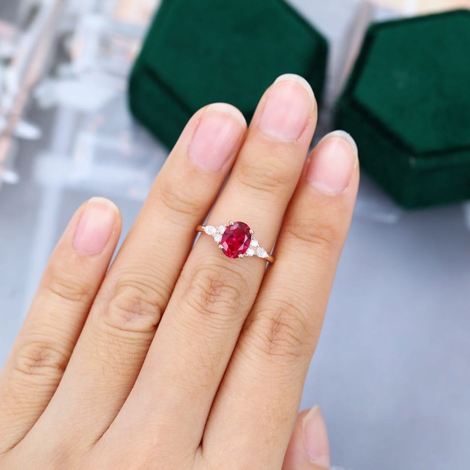 Romantic Oval Ruby Engagement Ring – Elegant Gift for Her (5)