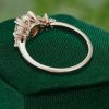 Romantic Round Cabochon Pink Opal Engagement Ring with Floral Accents (4)